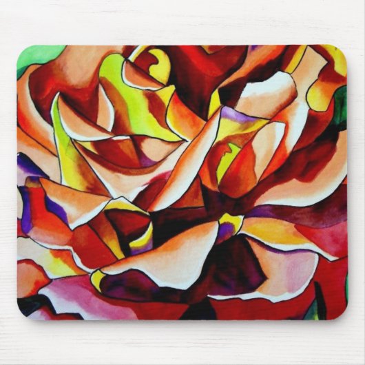 Alpine Sunset Roos flower Muismat (Voorkant)