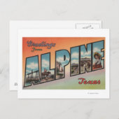 Alpine, TexasLarge Letter ScenesAlpine, TX Briefkaart (Voorkant / Achterkant)