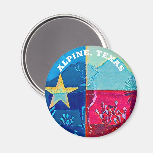 ALPINE, TX Magnet (Voorkant / Achterkant)