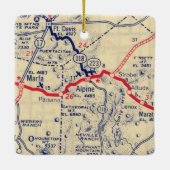 Alpine TX Map Keramisch Ornament (Achterkant)