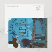 Alpine, TX Welkomstteken Briefkaart (Voorkant / Achterkant)