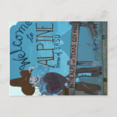 Alpine, TX Welkomstteken Briefkaart (Voorkant)
