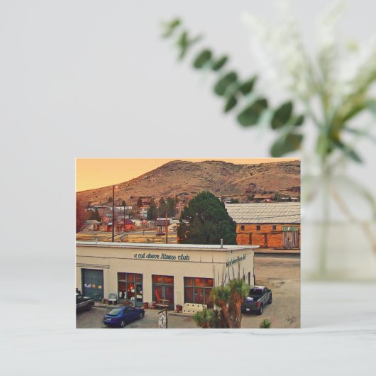 Alpine Uitzicht from Holland Hotel, Alpine, TX Briefkaart (Staand voorkant)