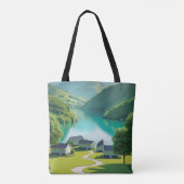 Alpine Uitzichten in beweging Tote Bag (Achterkant)