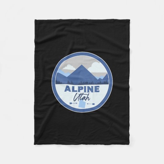 Alpine Utah Ut Mountains Dge Hiking Souvenir  Fleece Deken (Voorkant)