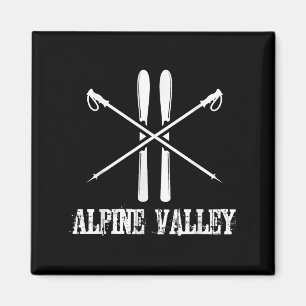 Alpine Valley Ski Skisport Skistokken Slalom Berga Magneet