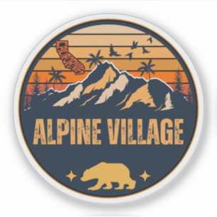 Alpine Village, Californië Sticker