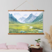 Alpine Whisper - weide onder de toppen Hangend Wandkleed (Slaapkamer)