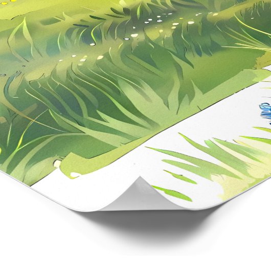 Alpine Whisper - weide onder de toppen Poster (Hoek)