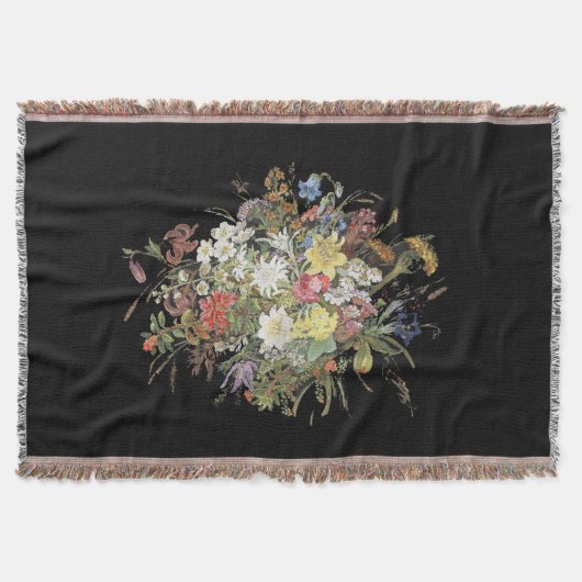 Alpine Wildflower Flowers Edelweiss Spray Throw Deken (Voorkant)