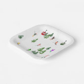 Alpineskiën | Gondola Skilift vakantieskiërs Papieren Bordje (Gebogen)