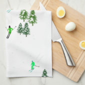 Alpineskiën | Gondola Skilift vakantieskiërs Theedoek (Quarter Fold)