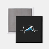 Alpineskiën Hartslag Ski-enthousiasteling  Magneet (Voorkant / Achterkant)