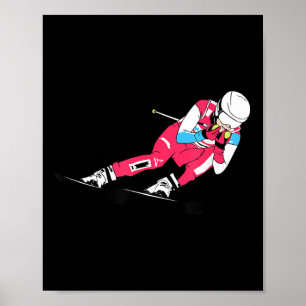 Alpineskiën Ski Racing Skiloper Ski Afdaling Poster