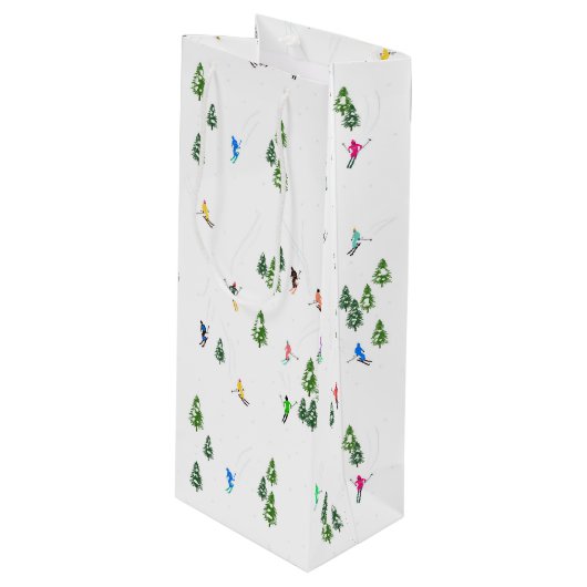 Alpineskiën | Skivakantieskiërs Wijn Cadeautas (Voorkant Gekanteld)