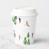 Alpineskiën | Skivakantieskiërs Winter Papieren Bekers (Links)