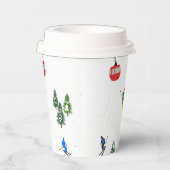 Alpineskiën | Skivakantieskiërs Winter Papieren Bekers (Rechts)