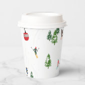 Alpineskiën | Skivakantieskiërs Winter Papieren Bekers (Voorkant)