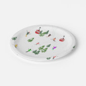 Alpineskiën | Skivakantieskiërs Winter Papieren Bordje (Gekanteld)