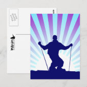 alpineskiër briefkaart (Voorkant / Achterkant)