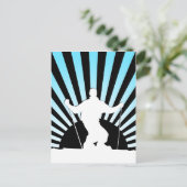 alpineskiër briefkaart (Staand voorkant)