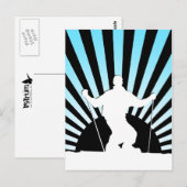 alpineskiër briefkaart (Voorkant / Achterkant)