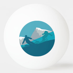 Alpineskiërs Alpineskiën Pingpongbal