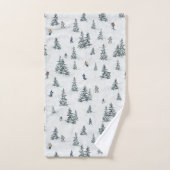 Alpineskiërs en Verborgen Yetis - Downhill Skiën Bad Handdoek (Handdoek)