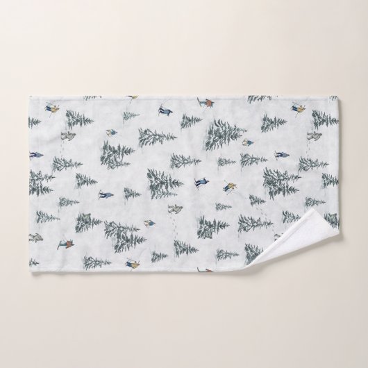 Alpineskiërs en Verborgen Yetis - Downhill Skiën Bad Handdoek (Handdoek)