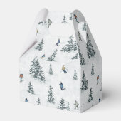 Alpineskiërs en Verborgen Yetis - Downhill Skiën Bedankdoosjes (Achterkant)