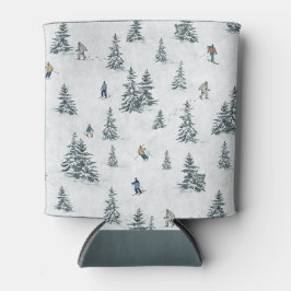 Alpineskiërs en Verborgen Yetis - Downhill Skiën Blikjeskoeler