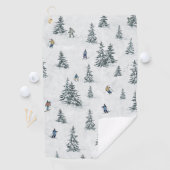 Alpineskiërs en Verborgen Yetis - Downhill Skiën Golfhanddoek (Insitu)