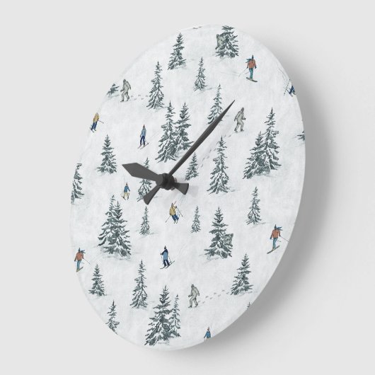 Alpineskiërs en Verborgen Yetis - Downhill Skiën Grote Klok (Hoek)