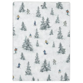 Alpineskiërs en Verborgen Yetis - Downhill Skiën Klembord (Achterkant)