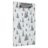 Alpineskiërs en Verborgen Yetis - Downhill Skiën Klembord (Rechts)