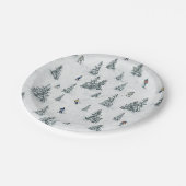 Alpineskiërs en Verborgen Yetis - Downhill Skiën Papieren Bordje (Gekanteld)