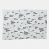 Alpineskiërs en Verborgen Yetis - Downhill Skiën Theedoek (Horizontaal)