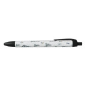 Alpineskiërs en Verborgen Yetis - Downhill Skiën Zwarte Inkt Pen (Bovenkant)