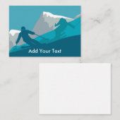 Alpineskiërs Freestyleskiën Notitiekaartje (Voorkant / Achterkant)