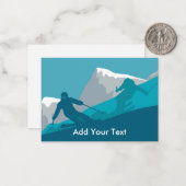 Alpineskiërs Freestyleskiën Notitiekaartje (Voorkant / Achterkant in situ)