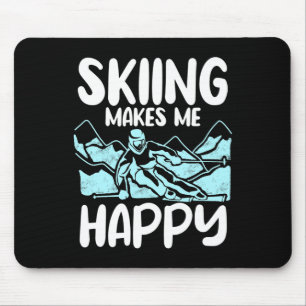 Alpineskihelling Afdaling Skiën Skisporter Sporten Muismat