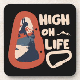 Alpinisme Bergbeklimmen hoog op leven Bier Onderzetter