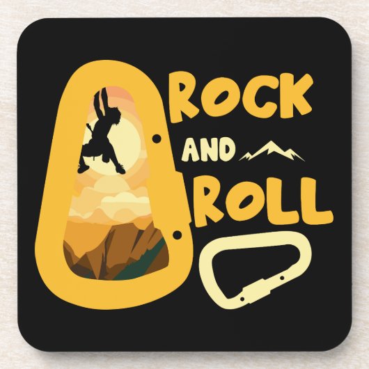 Alpinisme Bergbeklimmen hoog op leven Bier Onderzetter (Voorkant)