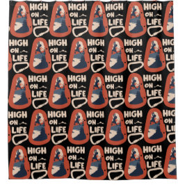 Alpinisme Bergbeklimmen hoog op leven Douchegordijn