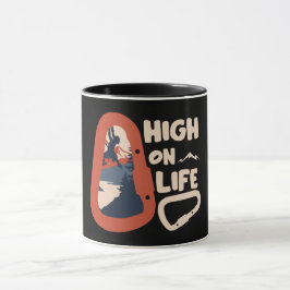 Alpinisme Bergbeklimmen hoog op leven Mok