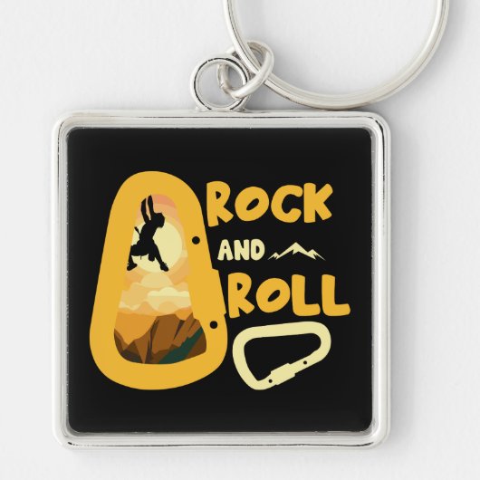 Alpinisme Bergbeklimmen hoog op leven Sleutelhanger (Voorkant)