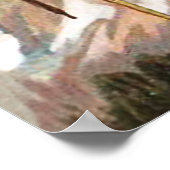 Alpinist klimt op Berg Poster (Hoek)