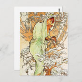 Alpohense Mucha Winter Briefkaart (Voorkant / Achterkant)