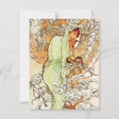 Alpohense Mucha Winter Uitnodigingen (Voorkant)