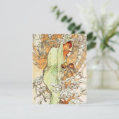 Alpohense Mucha Winter Uitnodigingen (Staand voorkant)